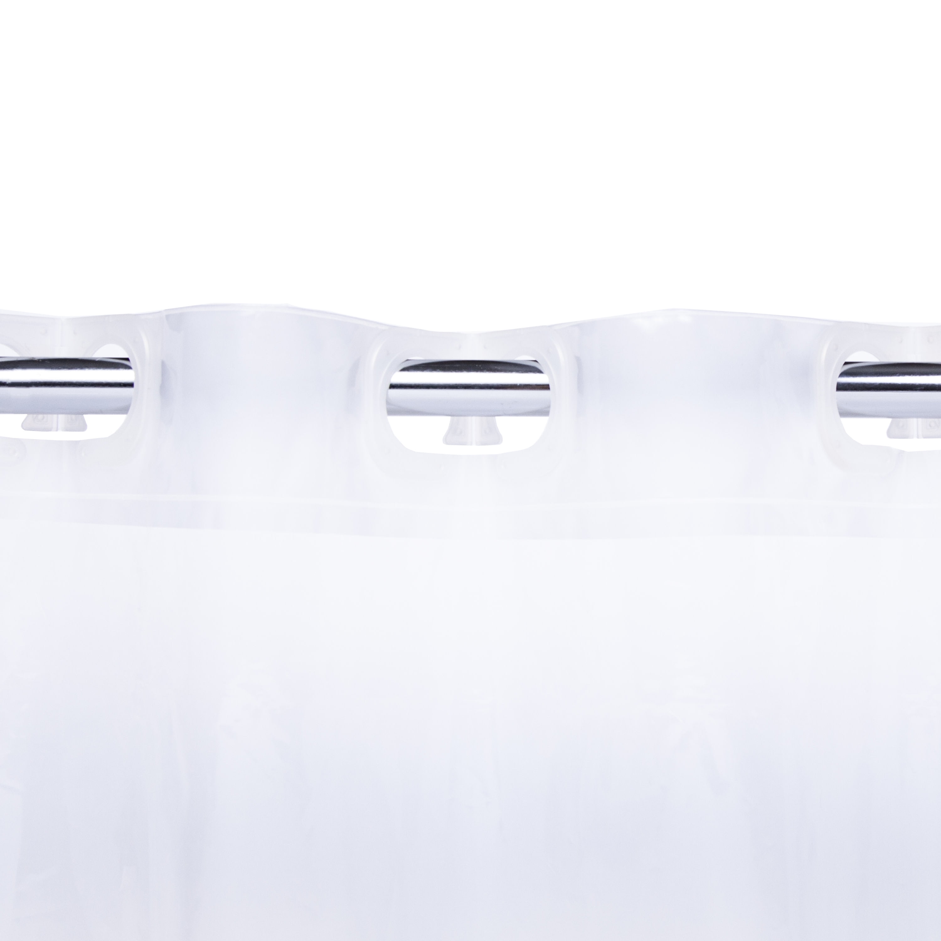 Kenney FlexHook Medium Weight PEVA Shower Curtain Liner, 71" W x 74" H, Clear