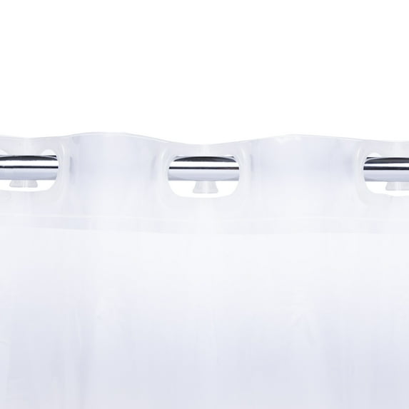 Kenney FlexHook Medium Weight PEVA Shower Curtain Liner, 71" W x 74" H, Clear