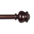 thumbnail image 1 of Kenney Glendale 5/8" Standard Decorative Window Curtain Rod, 28-48", Cocoa, 1 of 12