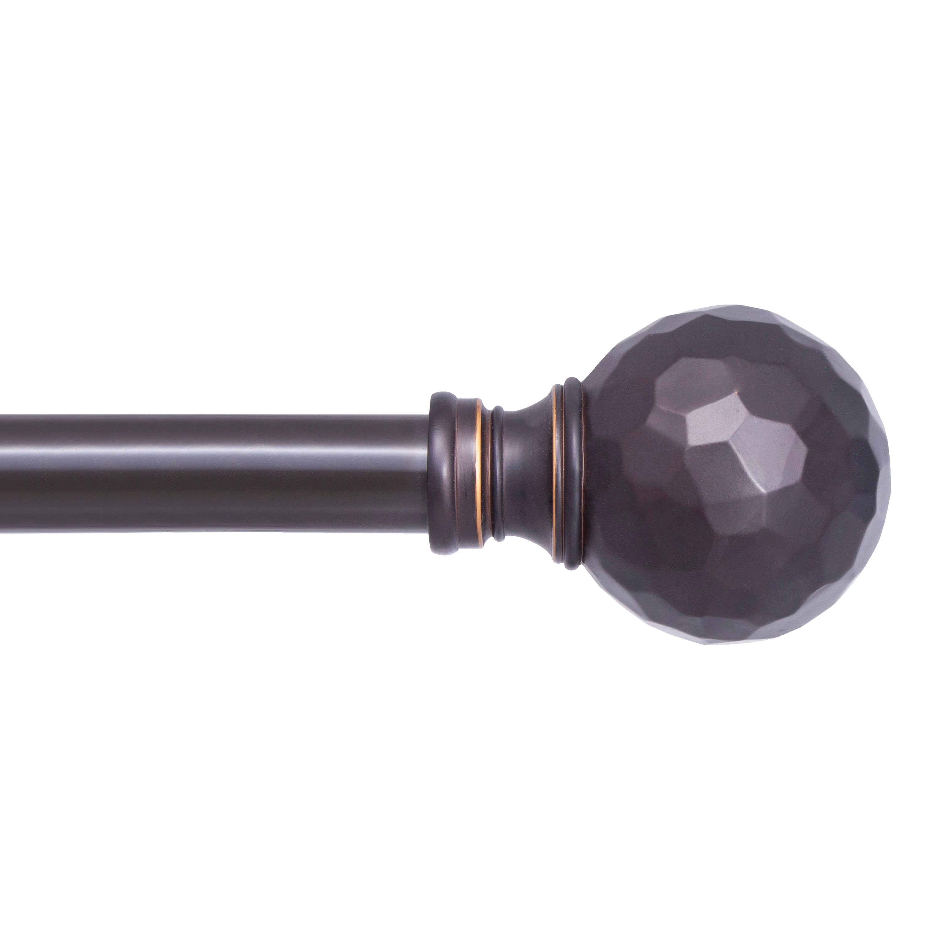 Kenney Hailey Premium Steel Decorative Window Curtain Rod, 90-130" Adjustable Length, 1" Dia., Oil Rubbed Bronze