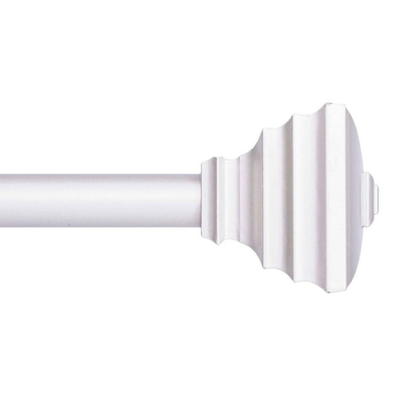 Kenney® Jayden 3/4" Fast Fit™ Easy Install Decorative Window Curtain Rod, 42-120", Brushed Nickel