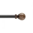 thumbnail image 1 of Kenney Jillian 48-86" Petite Café Adjustable Curtain Rod, 1/2" Dia., Brown Marble, 1 of 7