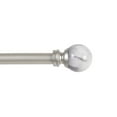 thumbnail image 1 of Kenney Jillian Petite Cafe Steel Decorative Window Curtain Rod, 28-48" Adjustable Length, 1/2" Dia., White Marble, 1 of 6