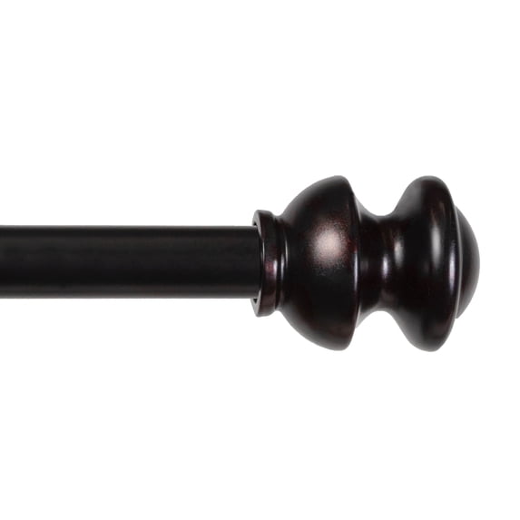 Kenney® Kendall 5/8" Standard Decorative Window Curtain Rod, 28-48", Antique Rust