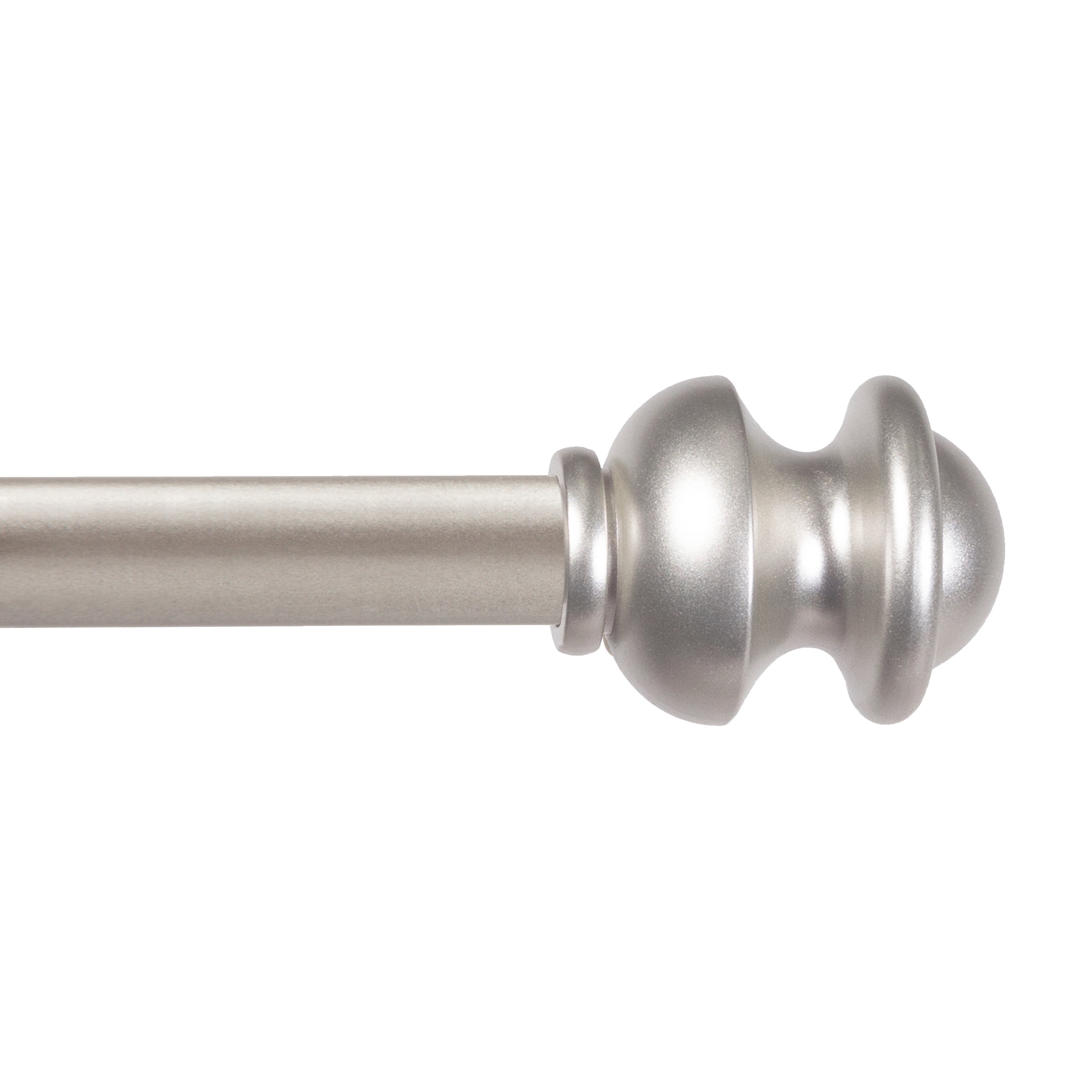 Kenney® Kendall 5/8" Standard Decorative Window Curtain Rod, 28-48", Brushed Nickel