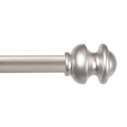 Kenney  Kendall 5/8" Standard Decorative Window Curtain Rod, 28-48", Brushed Nickel