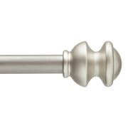 Kenney® Kendall 5/8" Standard Decorative Window Curtain Rod, 28-48", Brushed Nickel