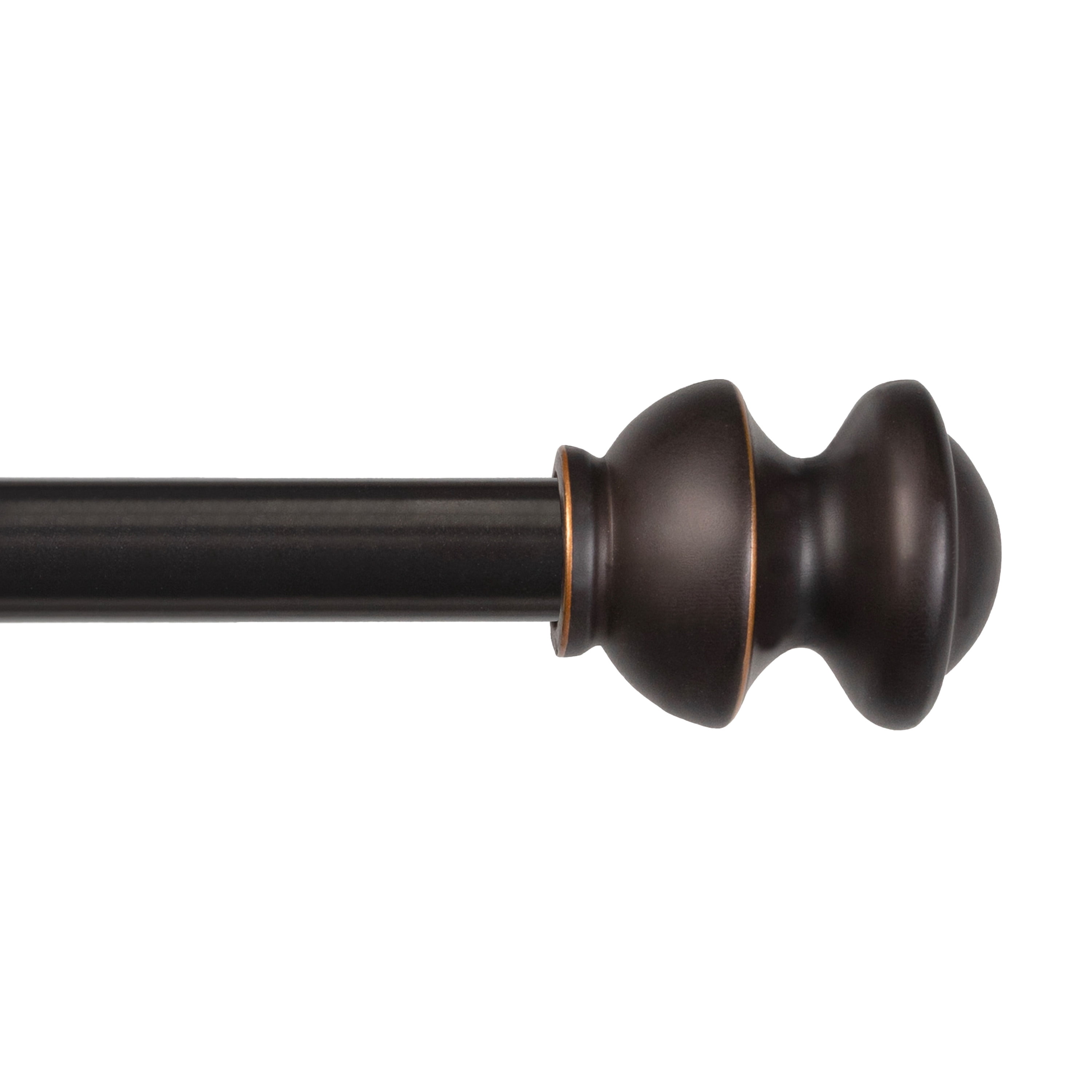 Kenney® Kendall 5/8" Standard Decorative Window Curtain Rod, 28-48", Oil Rubbed Bronze