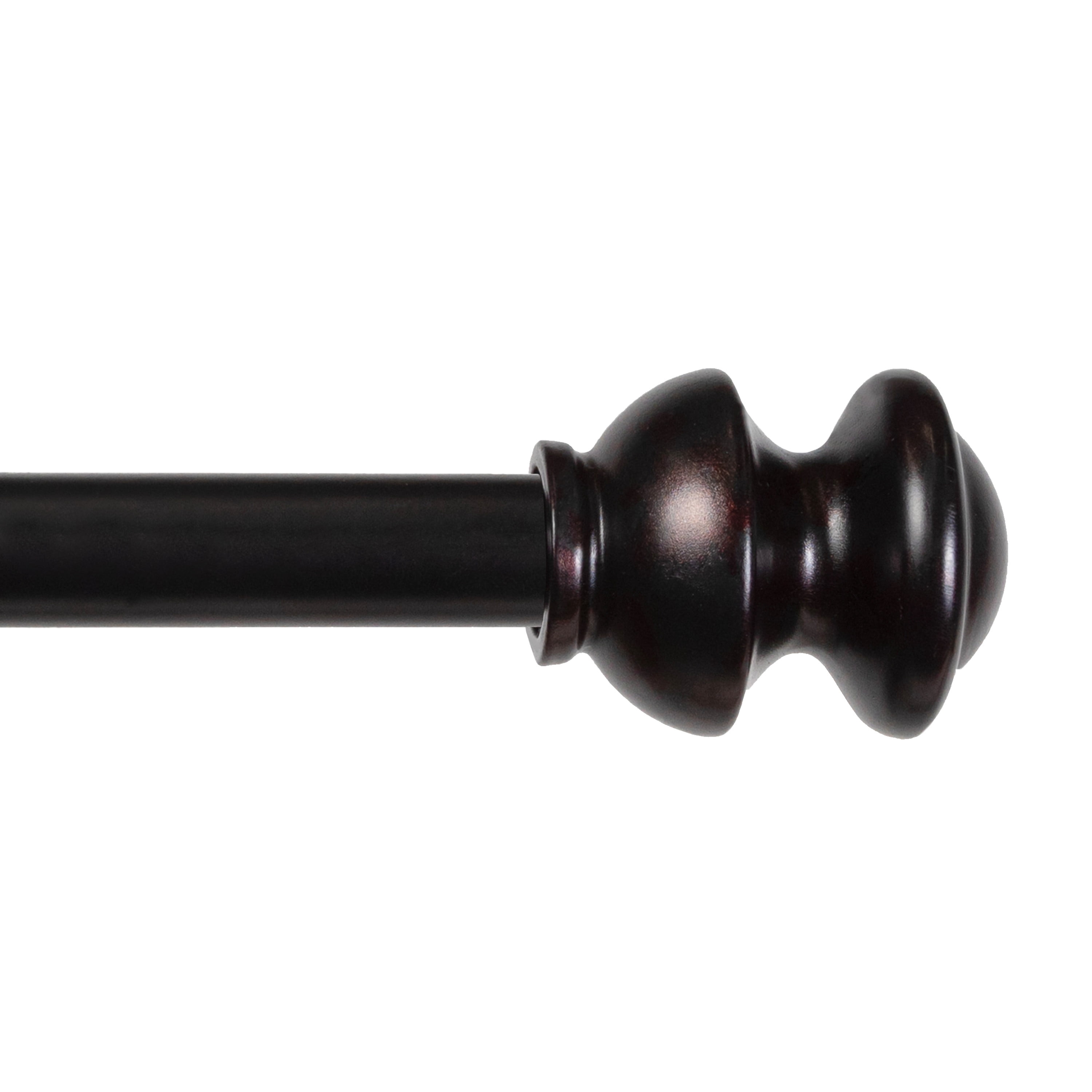 Kenney® Kendall 5/8" Standard Decorative Window Curtain Rod, 48-86", Antique Rust