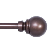 Kenney® Mae 5/8" Standard Decorative Window Curtain Rod, 28-48", Chocolate