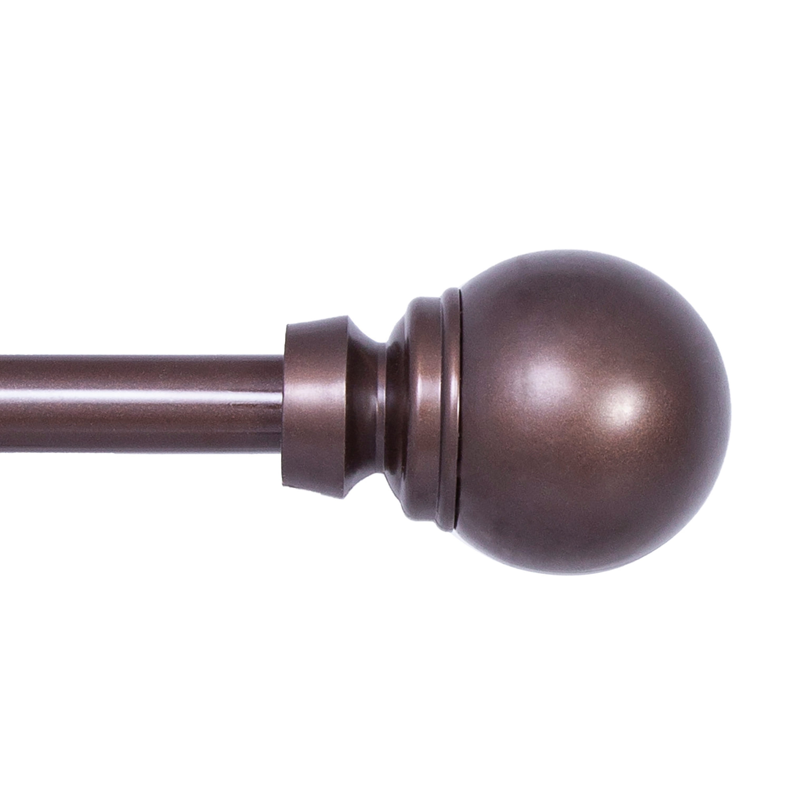 Kenney® Mae 5/8" Standard Decorative Window Curtain Rod, 90-130", Chocolate