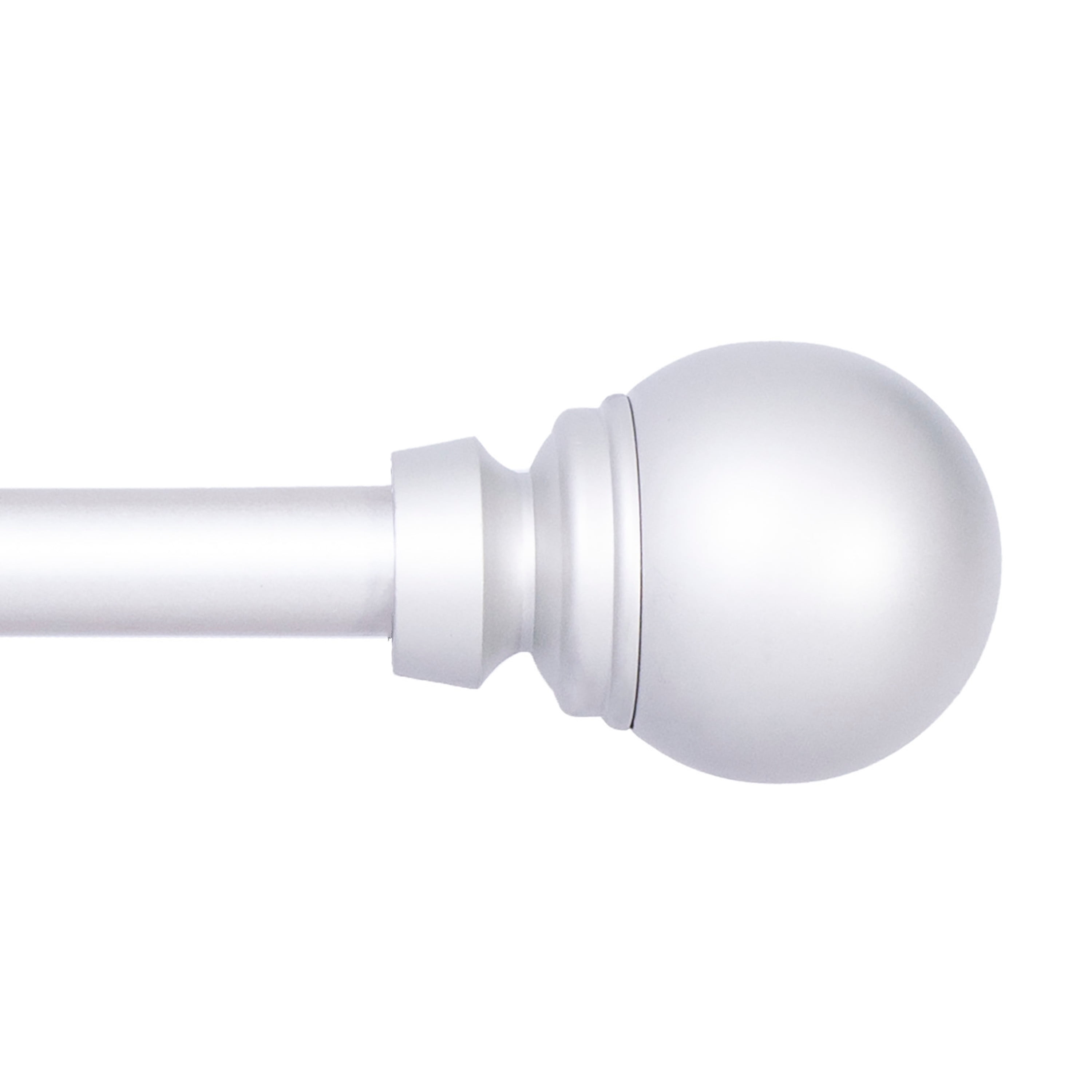 Kenney® Mae 5/8" Standard Decorative Window Curtain Rod, 90-130", Satin Nickel