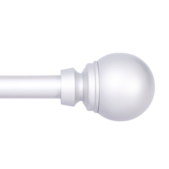 Kenney® Mae 5/8" Standard Decorative Window Curtain Rod, 90-130", Satin Nickel