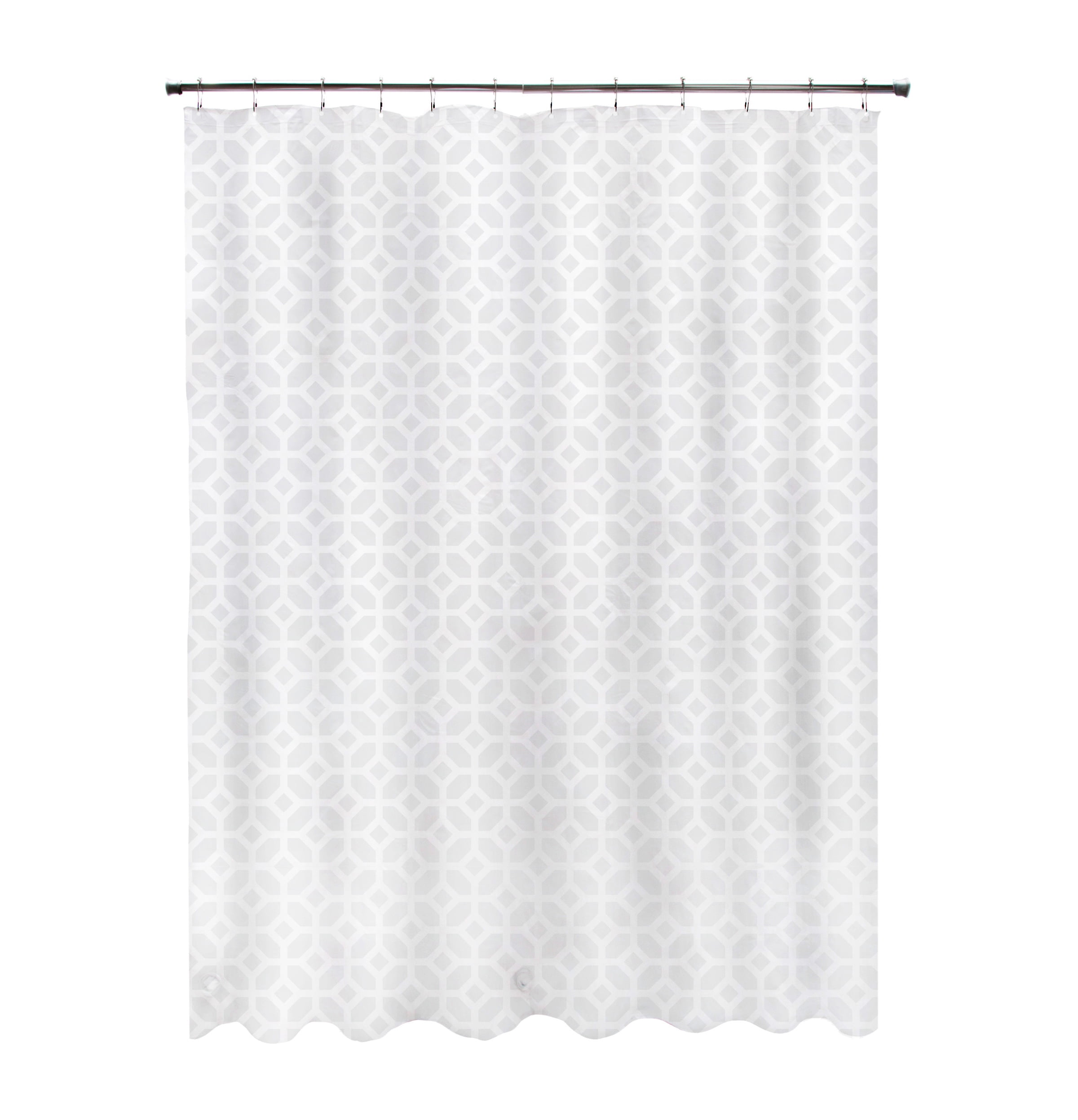 Geometric Frost Medium Weight PEVA Shower Curtain Liner 70" x 72"