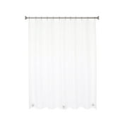 Kenney Medium Weight PEVA Shower Curtain Liner and Beaded Roller Ring Set, 70" W x 72" H, Clear