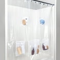 thumbnail image 1 of Kenney Medium Weight PEVA Shower Curtain Liner with Pockets, 70" W x 72" H, White, 1 of 7