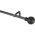 thumbnail image 1 of Kenney Curtain Rod Woven Ball Style - Brown Metal, Wall Mount, Hardware Included, 90-130 In., 1 of 1