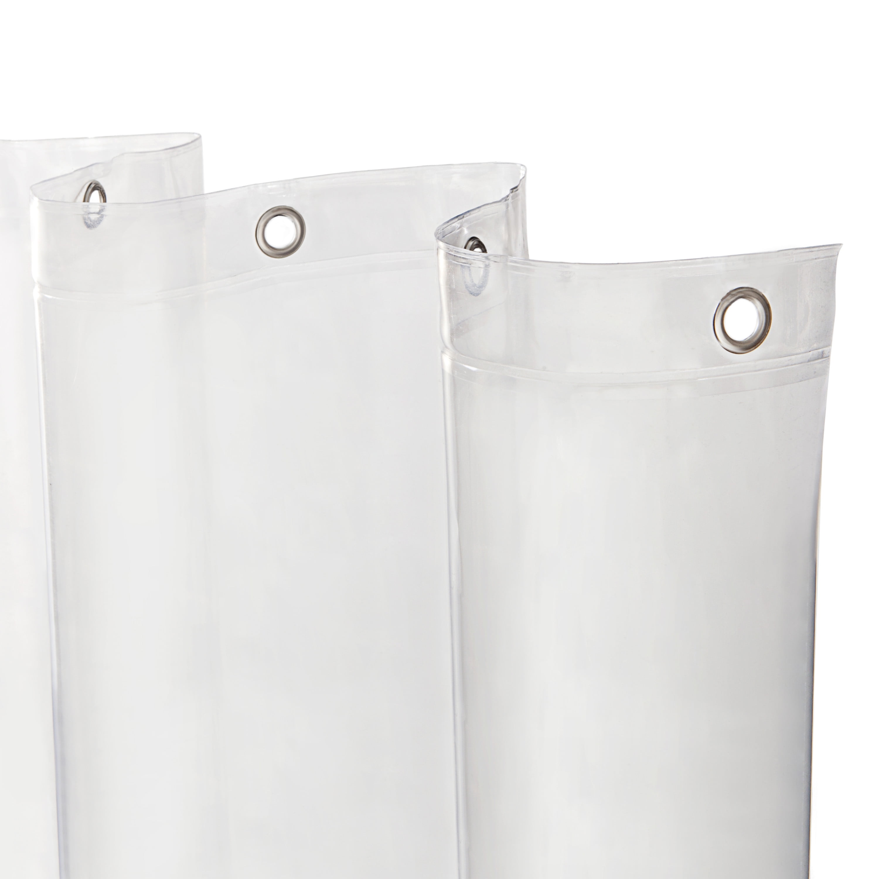 Kenney Microban Protected Heavyweight PEVA Shower Liner, 70" W x 72" H, Clear