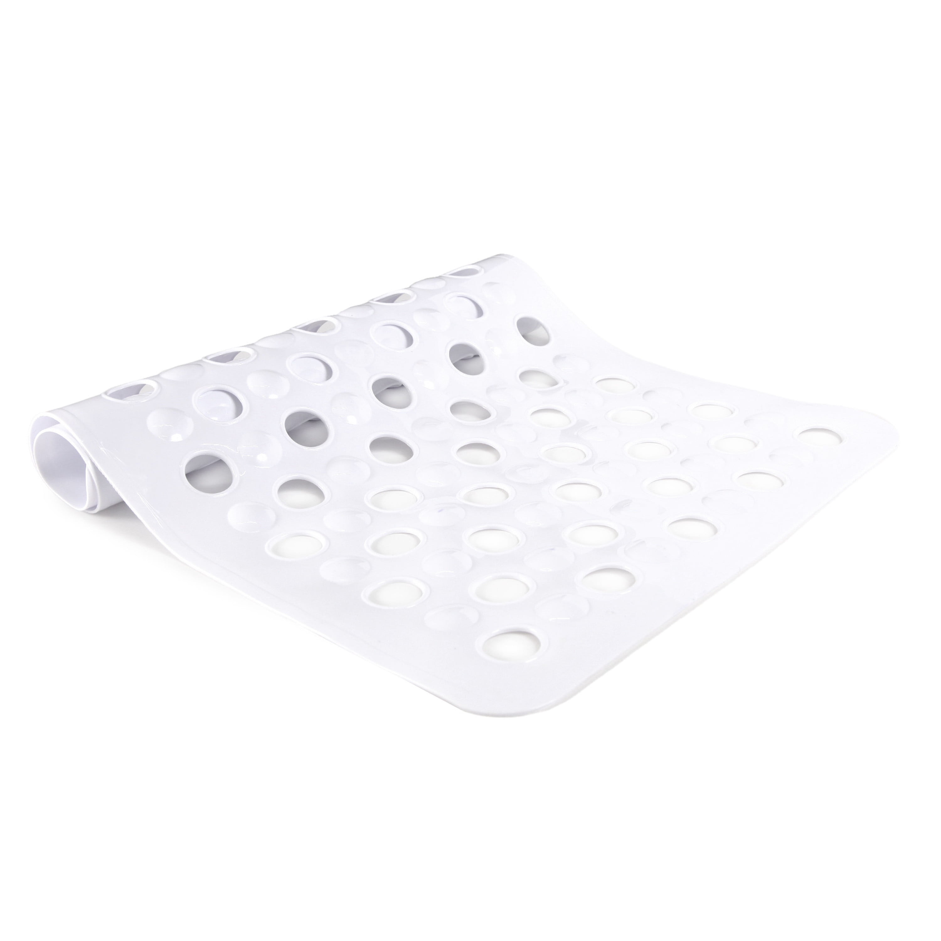 Kenney Microban Protected Vinyl Bath Mat, 27” L x 14.5” W, White