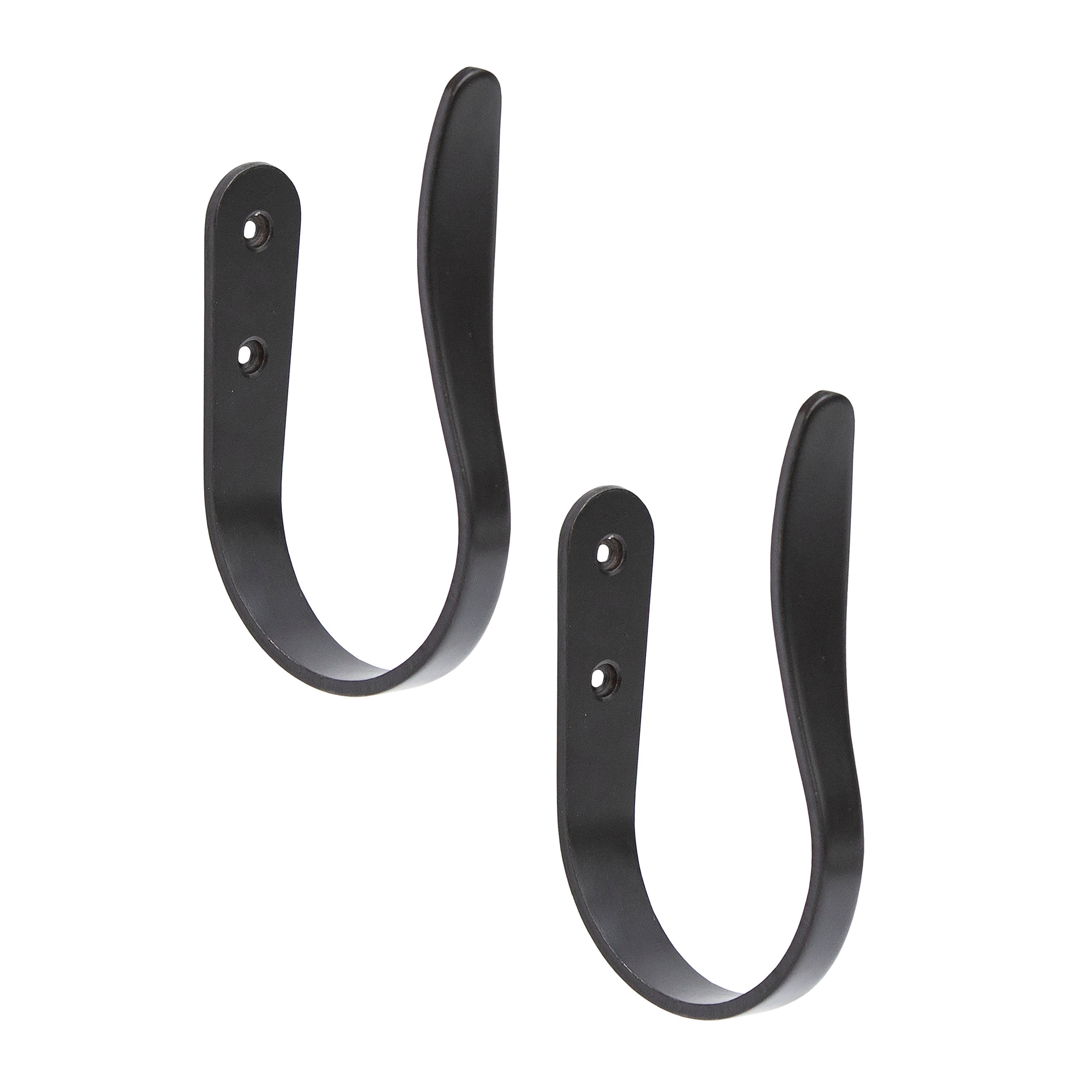 Kenney Modern Decorative Holdback Set for Curtains and Drapes, Dark Brown, Set of 2