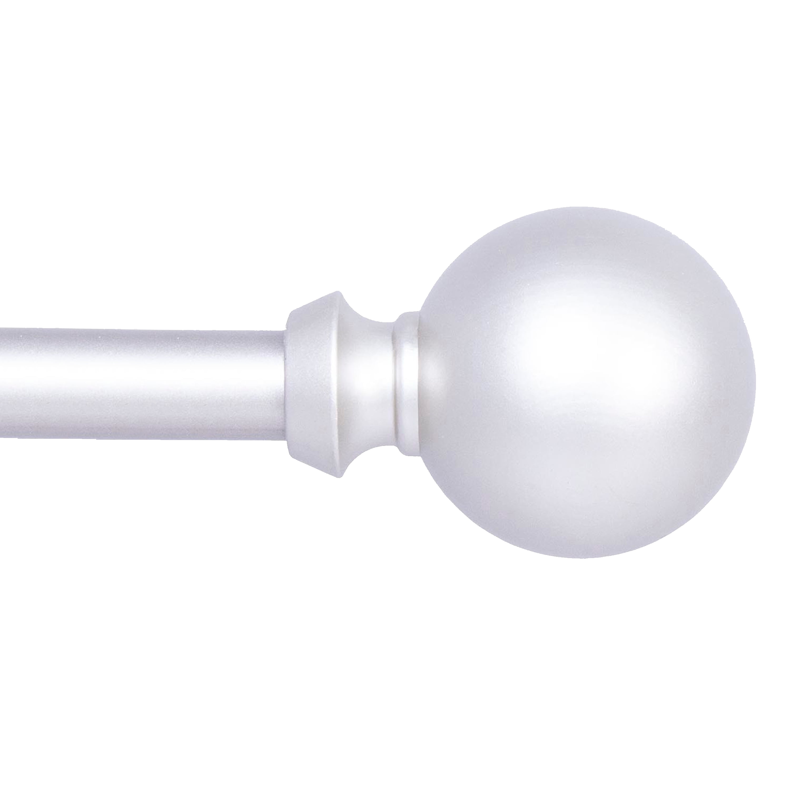 Kenney Newbury Standard Steel Decorative Window Curtain Rod, 28-48" Adjustable Length, 5/8" Dia., Satin Nickel
