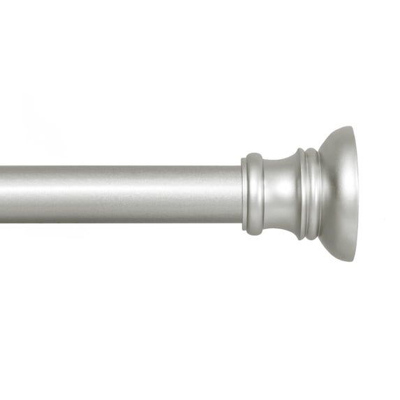 Kenney Nicholas 5/8" Twist & Fit No Tools Adjustable Tension Rod Window Curtain Rod, 48-84", Brushed Nickel