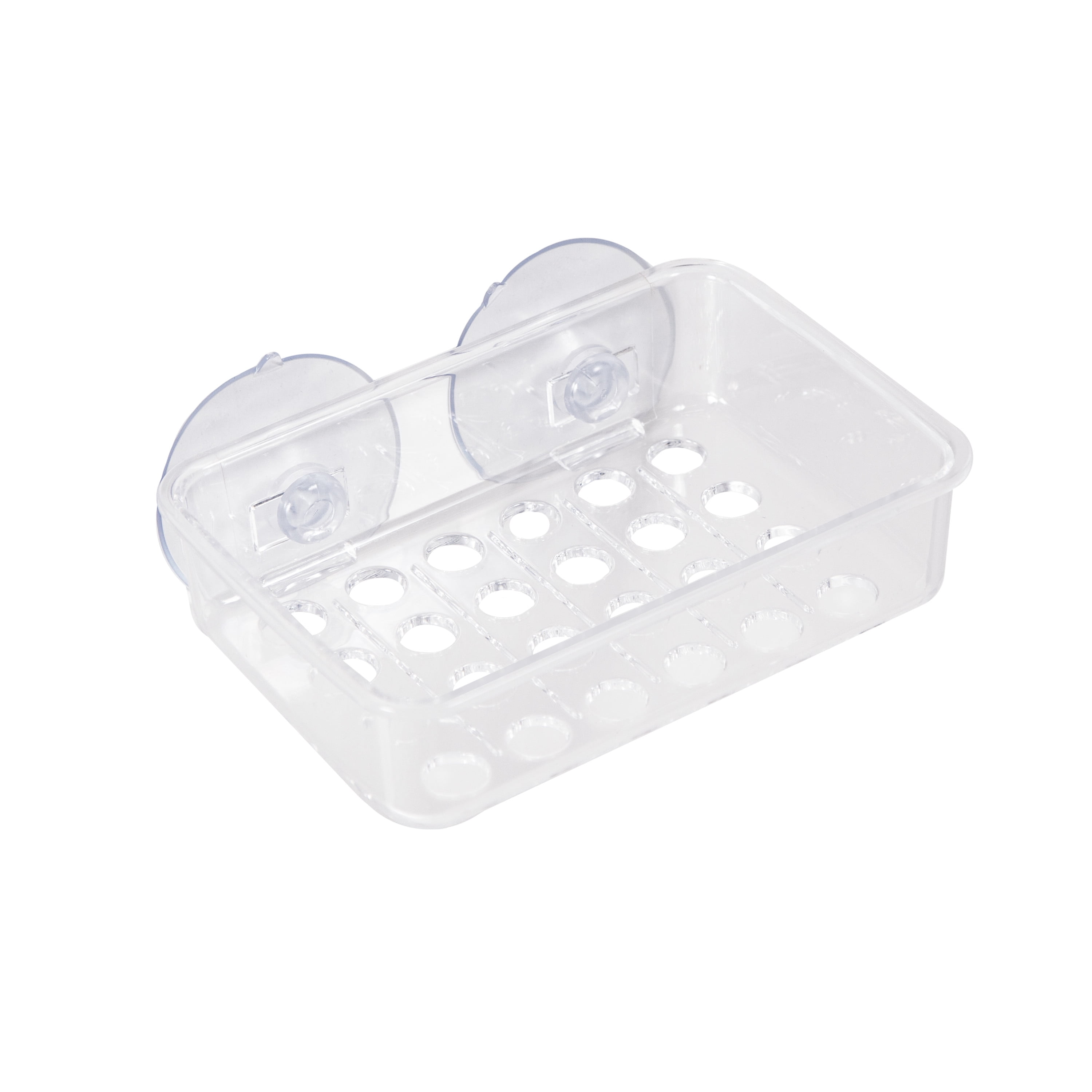 Kenney Plastic Suction Cup Soap or Sponge Dish, Clear