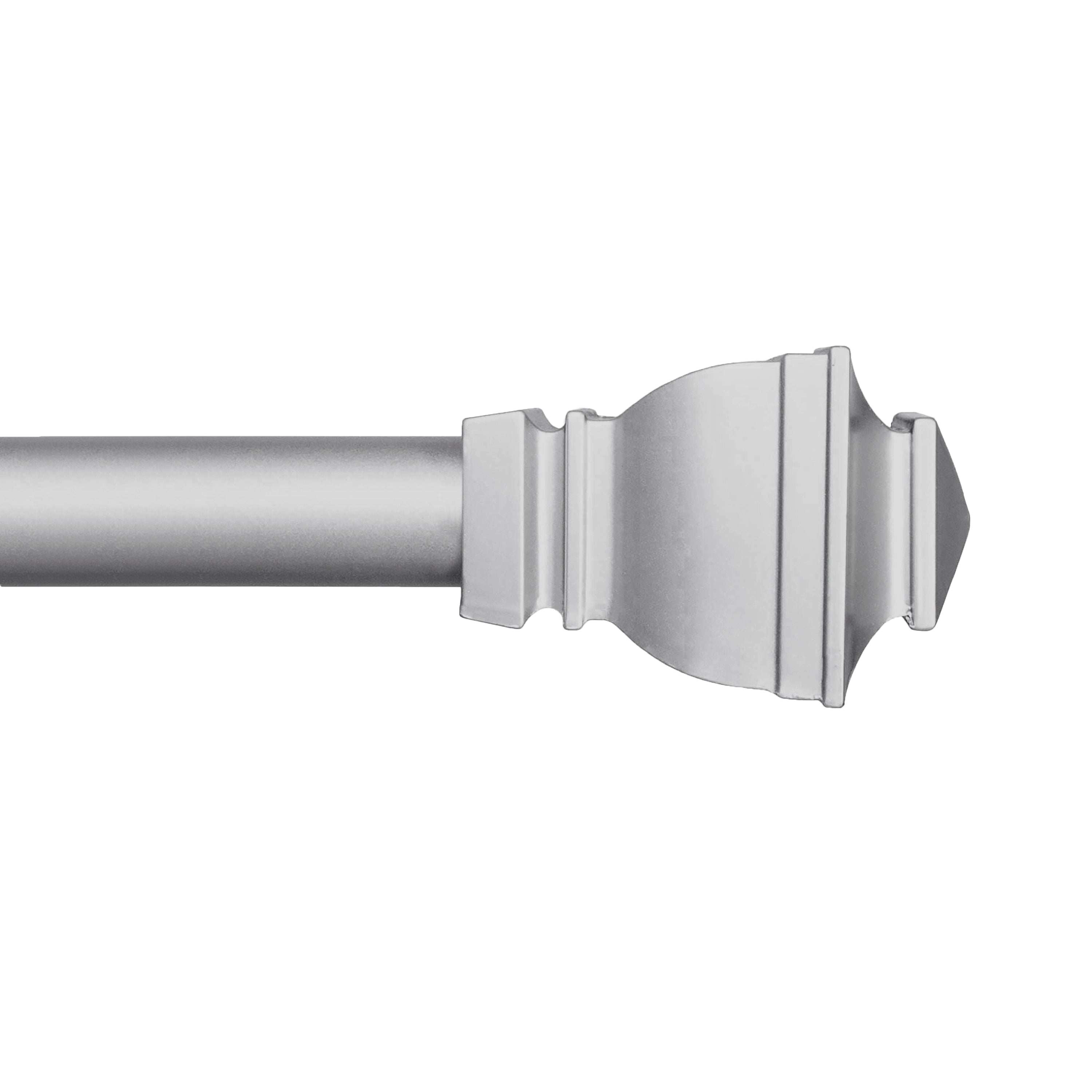 Kenney Riley Adjustable Window Curtain Rod, 30-84 Inch, Satin Nickel Finish