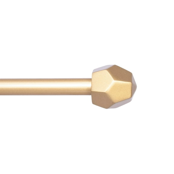 Kenney River 28-48" Petite Café Adjustable Curtain Rod, 1/2" Dia., Burnished Brass