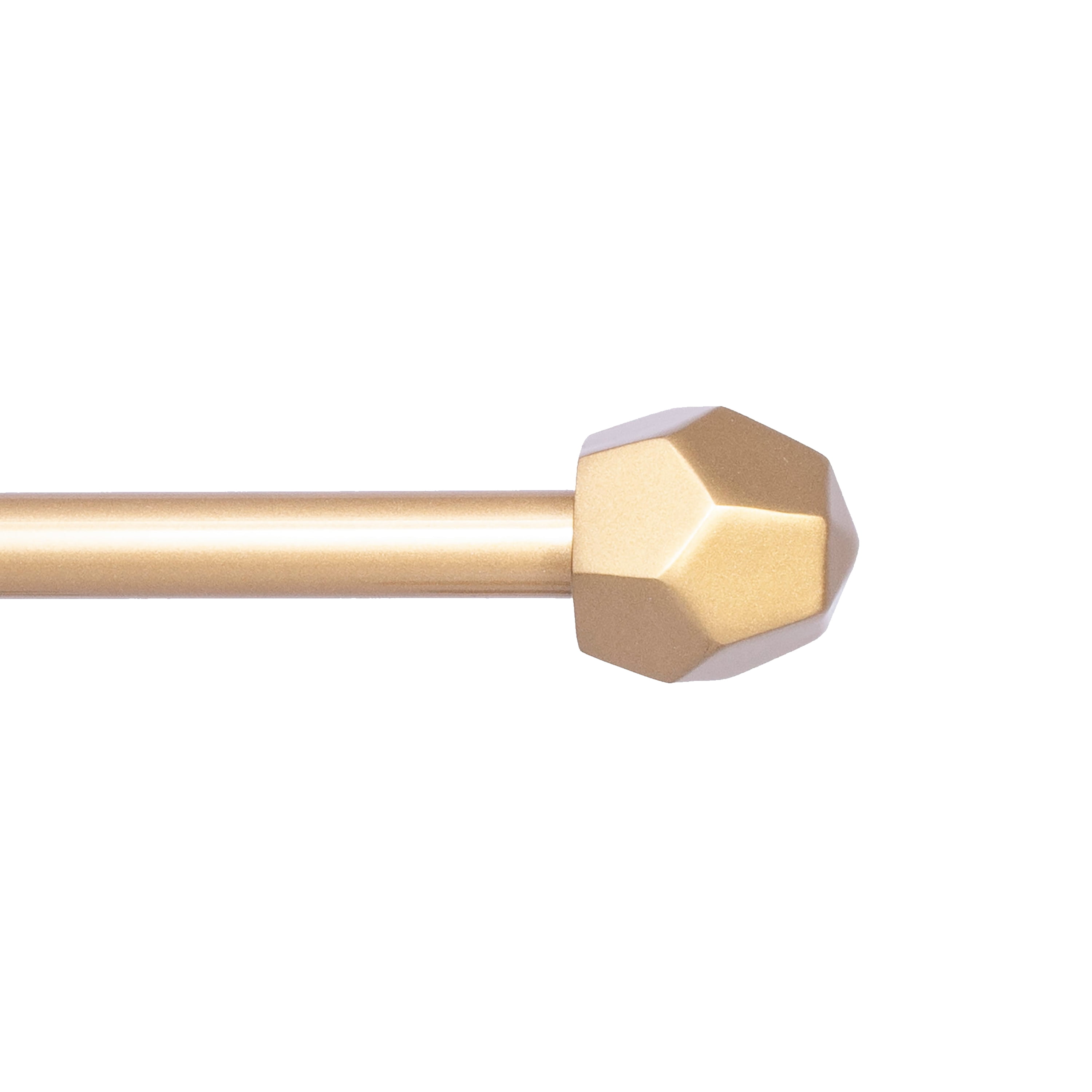 Kenney River 48-86" Petite Café Adjustable Curtain Rod, 1/2" Dia., Burnished Brass