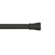 Kenney® Rogers 5/8" Twist & Fit No Tools Adjustable Tension Window Curtain Rod, 28-48", Black