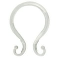 thumbnail image 1 of Kenney Rust-Proof Plastic Shower Curtain Double Hooks, Set of 12, Clear, 1 of 6