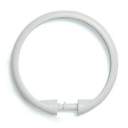 Kenney Rust-Proof Smooth Plastic Shower Curtain Rings, Set of 12, White