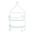 thumbnail image 1 of Kenney® Rust-Resistant 2-Tier Hanging Shower Caddy with Suction Cups and Razor Holder, White, 1 of 7