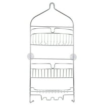 Kenney® Rust-Resistant Heavy Duty 3-Tier Large Hanging Shower Caddy with Suction Cups and Four Razor Holders, Chrome