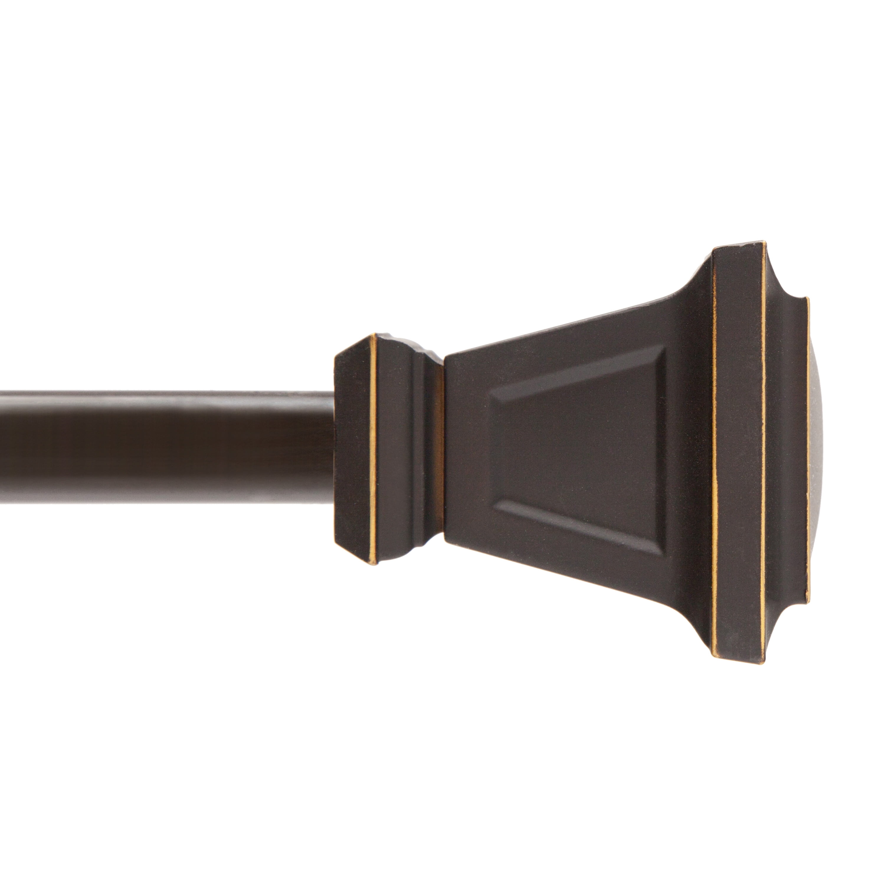 Kenney Seville 5/8" Standard Decorative Window Curtain Rod, 28-48", Oil Rubbed Bronze