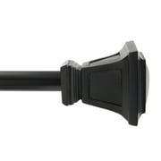 Kenney Seville 5/8" Standard Decorative Window Curtain Rod, 48-86", Matte Black