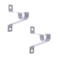 thumbnail image 1 of Kenney Steel Café Curtain Rod Mounting Brackets, Set of 2, Silver Finish, 1 of 6