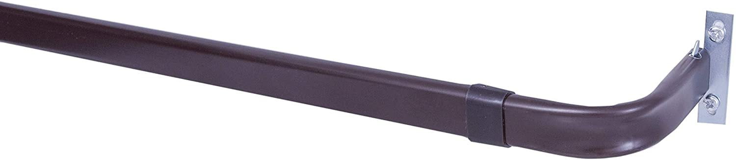 Espresso Adjustable Metal Curtain Rod, 48 to 86-Inch