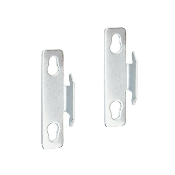 Kenney Steel Basic Curtain Rod Mounting Brackets, Set of 2, Silver