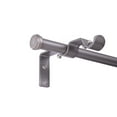 thumbnail image 1 of Kenney Steel Double Curtain Rod Conversion Kit, 42-120" Adjustable Length, 5/8" Dia., Pewter, 1 of 4