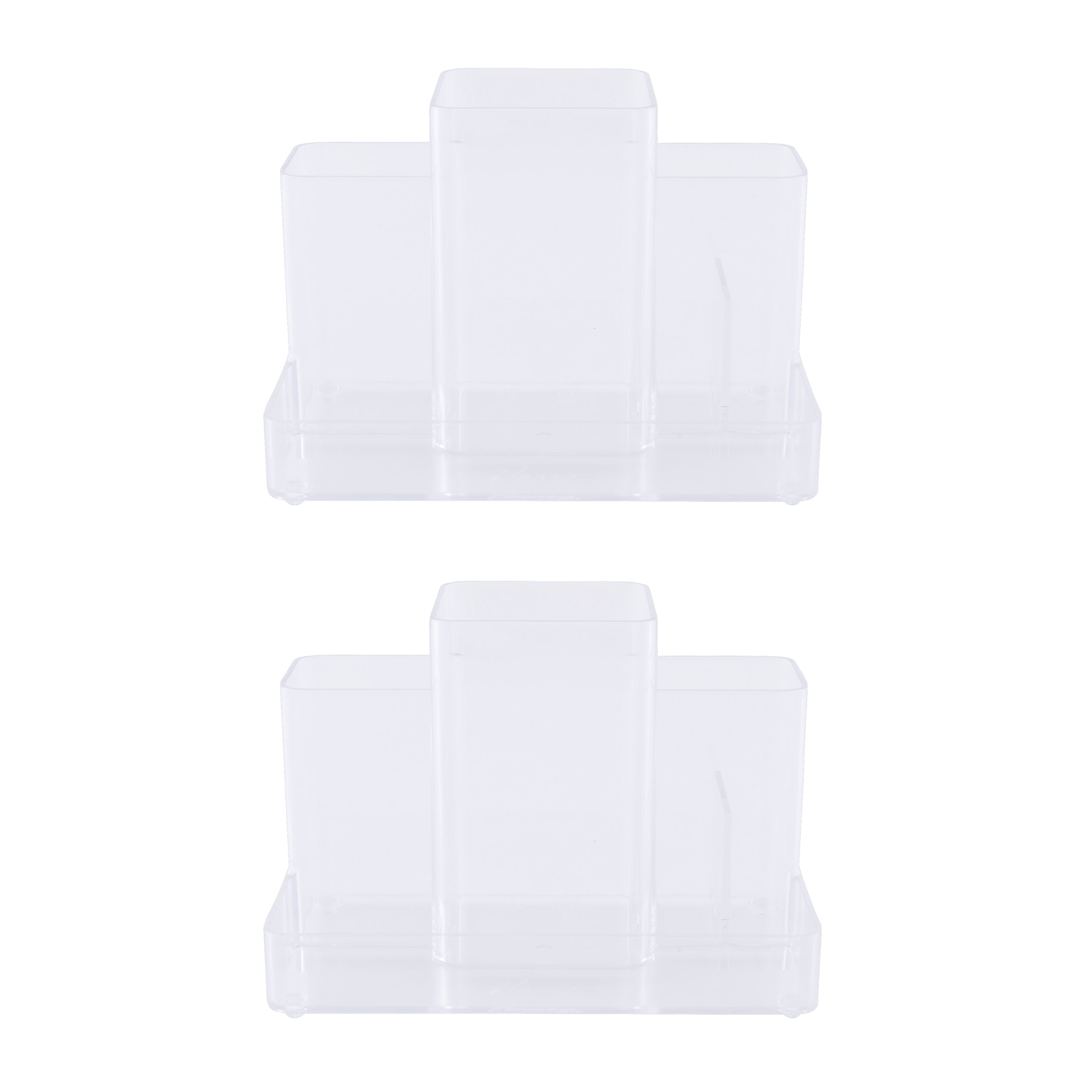 Kenney Storage Made Simple Bathroom Countertop Hair Care Center Organizer, Set of 2, Clear