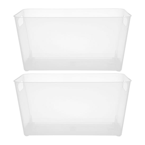 Kenney Storage Made Simple Organizer Bin with Handles, Set of 2, Clear