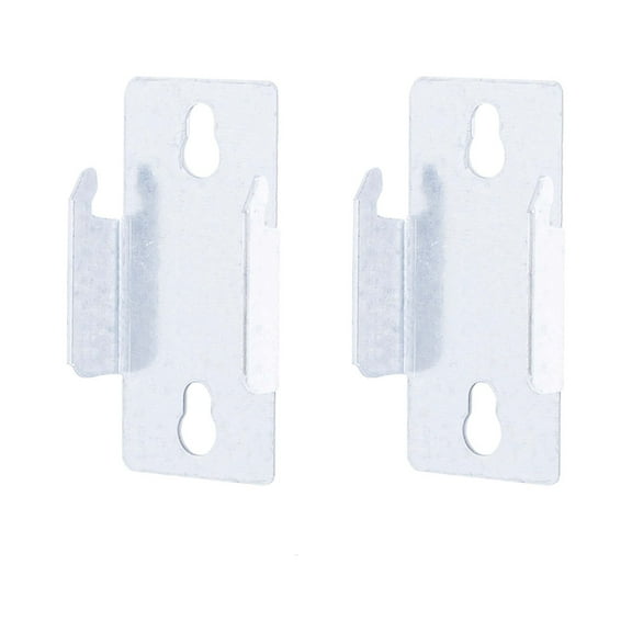 Kenney Superior Hold Steel Premium Double Curtain Rod Mounting Brackets, Set of 2, White