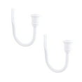 thumbnail image 1 of Kenney Trumpet Cap End Decorative Holdback Set for Curtains and Drapes, White, Set of 2, 1 of 4