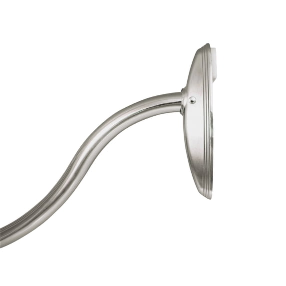 Kenney® Twist & Fit™ No Tools Curved Rust-Resistant Painted Steel Tension Shower Curtain Rod, 57-72", Brushed Nickel