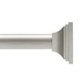 thumbnail image 1 of Kenney® Twist & Fit™ No Tools Decorative Gerrard Rust-Resistant Painted Steel Straight Tension Shower Curtain Rod, 42-72", Polished Pewter, 1 of 10