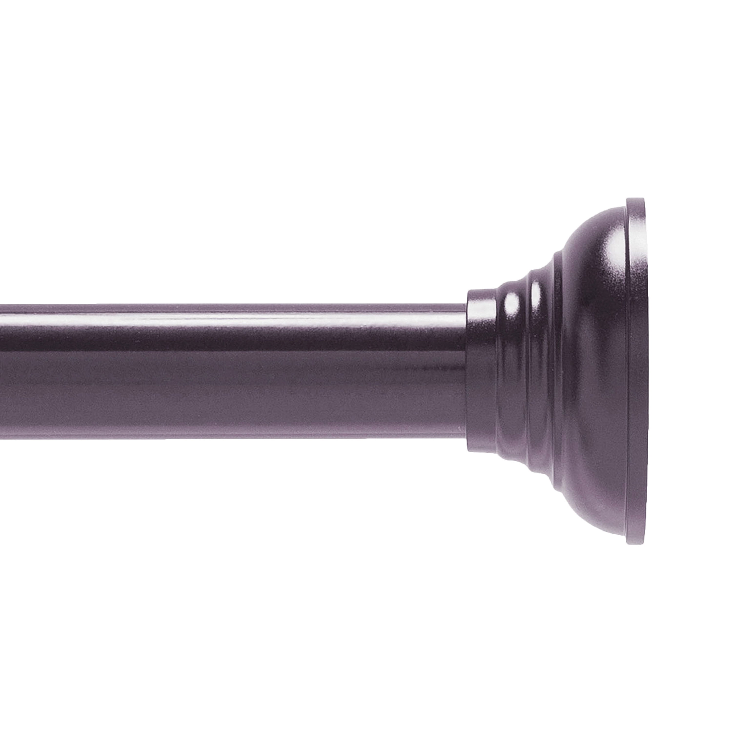 Bronze Adjustable Tension Shower Curtain Rod with Decorative Finials