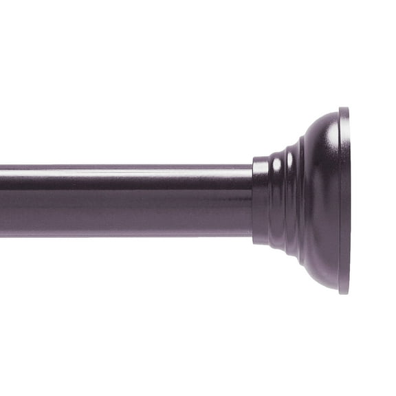 Kenney® Twist & Fit™ No Tools Decorative Metcalf Rust-Resistant Painted Steel Straight Tension Shower Curtain Rod, 42-72", Bronze