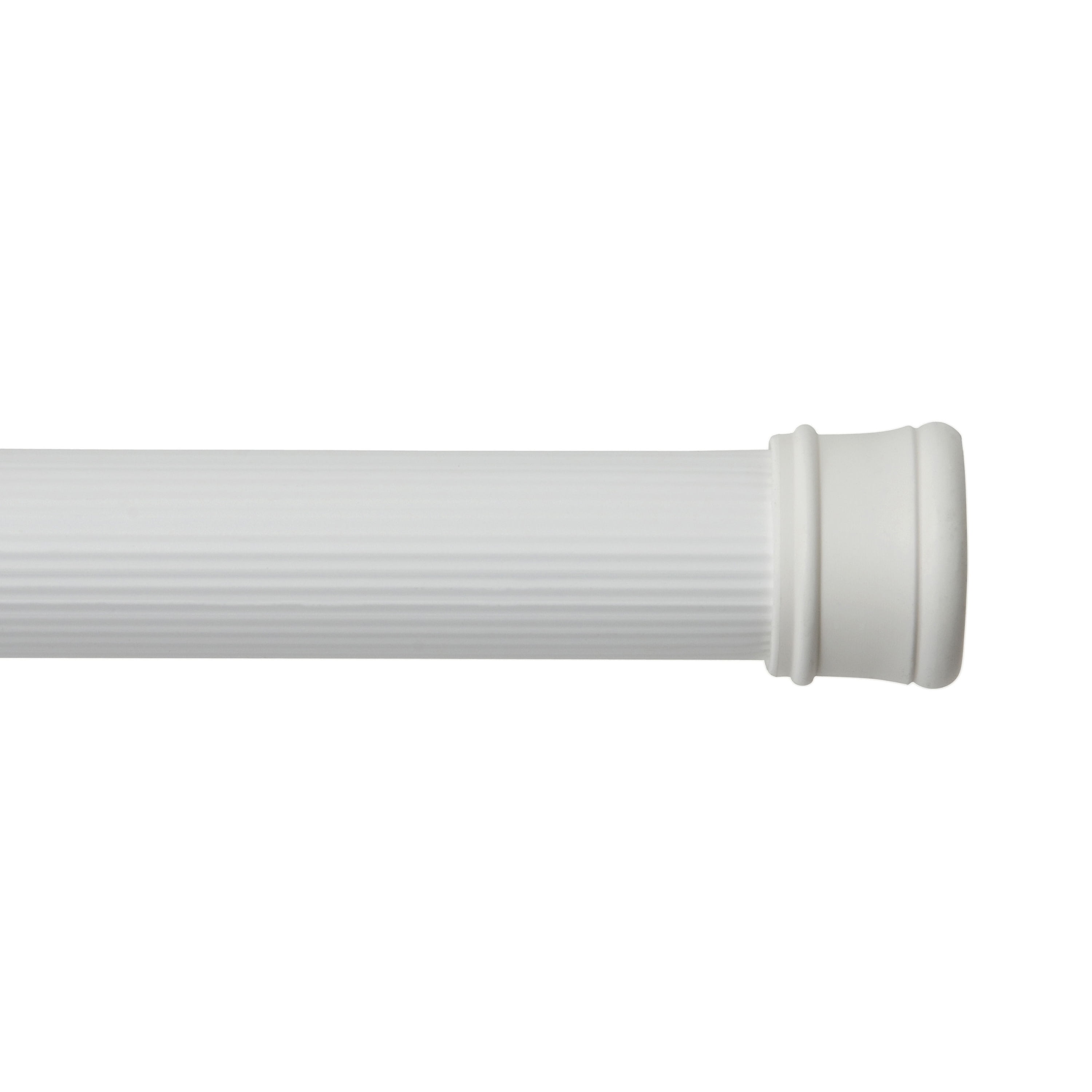 Kenney® Twist & Fit™ No Tools Rust-Resistant Coated Steel Straight Spring Tension Shower Curtain Rod, 36-63", White